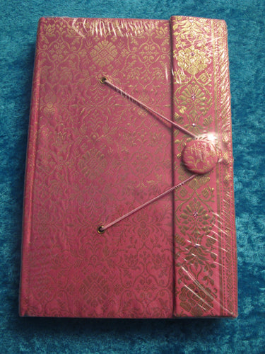 Pink Brocade Fabric Covered Journal