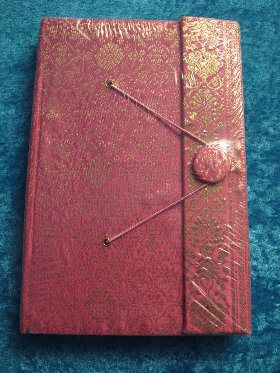 Pink Brocade Fabric Covered Journal