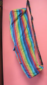 Striped cotton Yoga Mat Bag