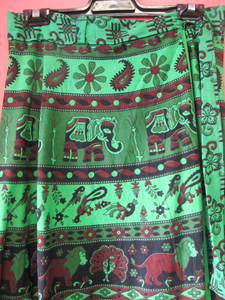 Cotton Handprinted Wrap Skirt