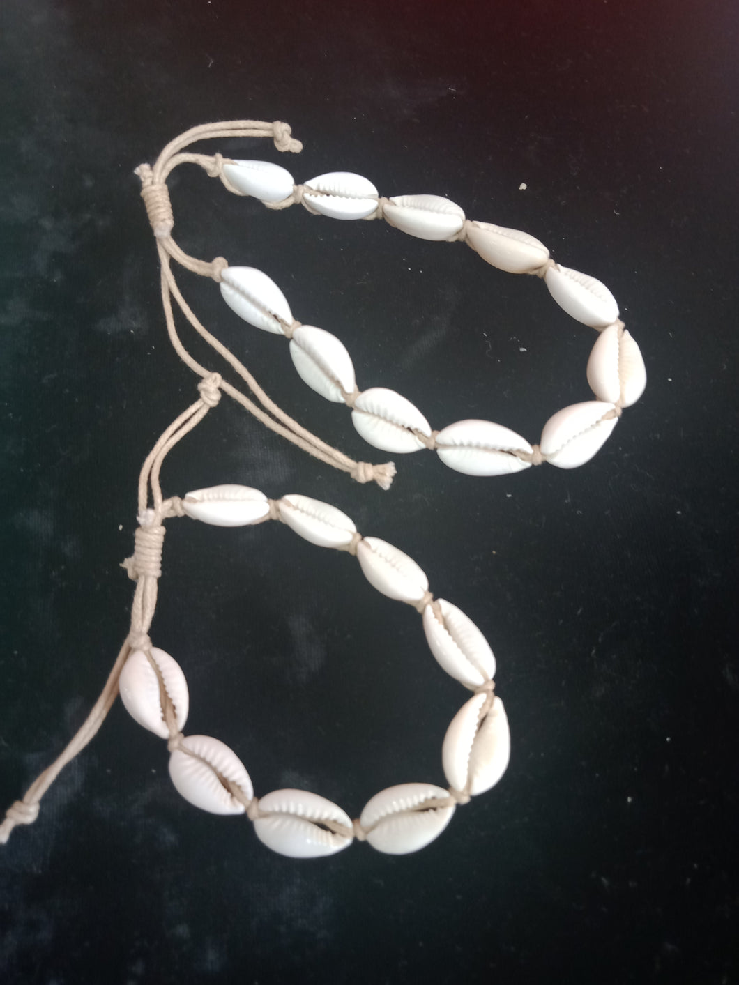 Shell anklet and matching Wristband jewellery