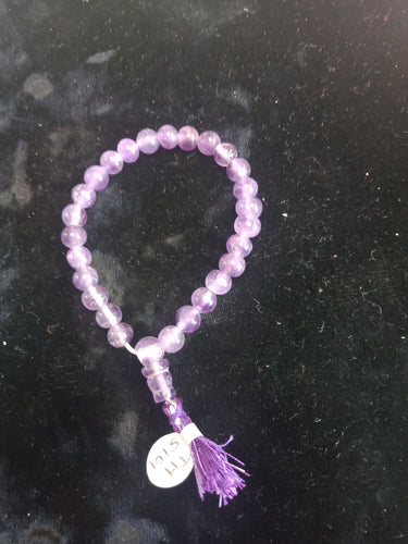 Amethyst wrist mala bracelet