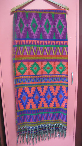 Colourful Aztec Style Shawl