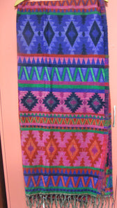 Colourful Aztec Style Shawl