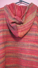 Load image into Gallery viewer, Striped soft poncho with hood