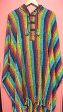 Load image into Gallery viewer, Striped Poncho with Hood