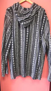 Striped Mens Top with Hood