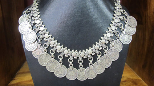 Tribal India coin necklace