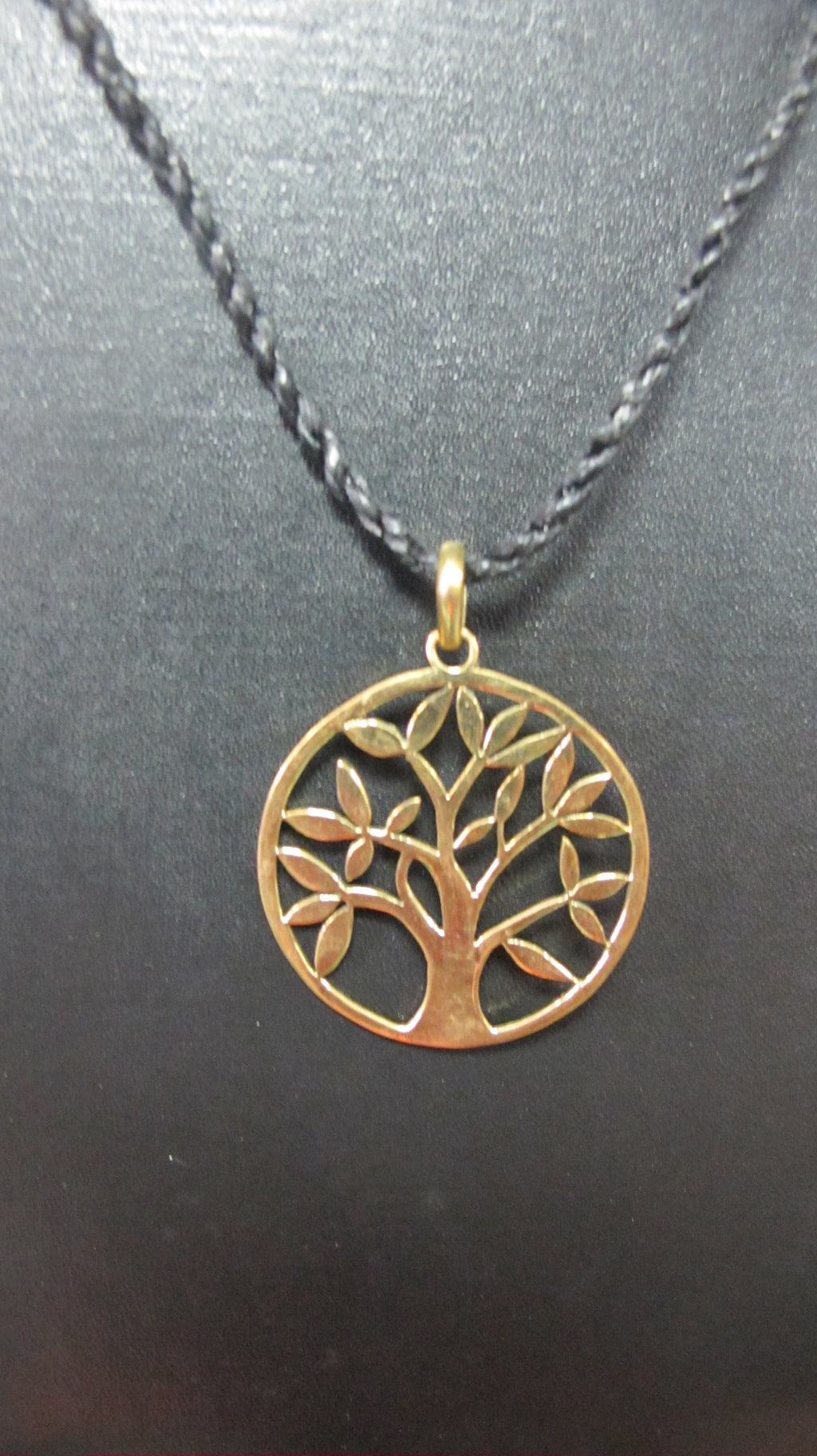 Brass Tree of Peace Pendant on Leather