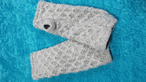 Patterned Handknitted Wool Handwarmers