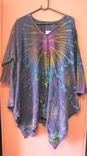 Tie Dye Button Up Jacket