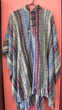 Load image into Gallery viewer, Striped Poncho with Hood