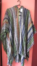 Load image into Gallery viewer, Striped Poncho with Hood