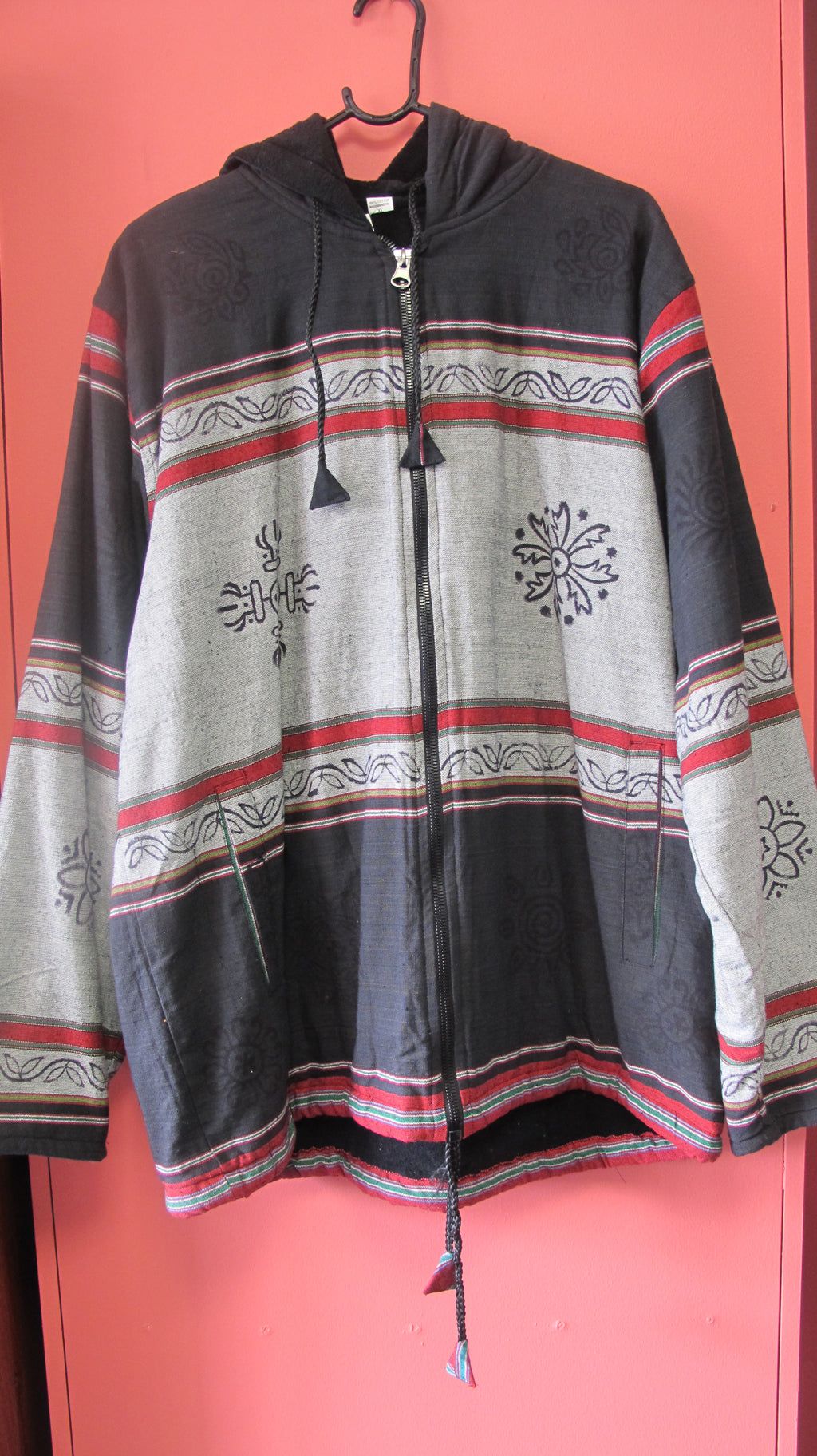 Woodblock Printed Cotton Mens Jacket