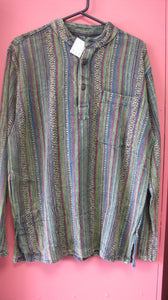 Mens Heavy Stripe Cotton Shirt