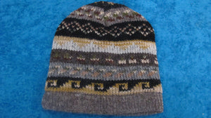 Fair Isle Handknit Wool Beanie