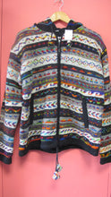 Load image into Gallery viewer, Handknit Fair Isle Wool Jacket With Hood