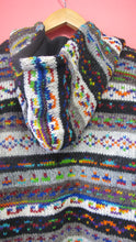 Load image into Gallery viewer, Handknit Fair Isle Wool Jacket With Hood