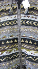 Load image into Gallery viewer, Handknit Fair Isle Wool Jacket With Hood