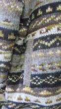 Load image into Gallery viewer, Handknit Fair Isle Wool Jacket With Hood