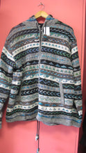 Load image into Gallery viewer, Handknit Fair Isle Wool Jacket With Hood