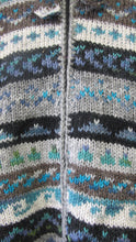 Load image into Gallery viewer, Handknit Fair Isle Wool Jacket With Hood