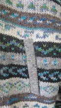 Load image into Gallery viewer, Handknit Fair Isle Wool Jacket With Hood