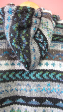 Load image into Gallery viewer, Handknit Fair Isle Wool Jacket With Hood