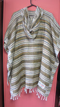 Load image into Gallery viewer, Striped soft poncho with hood