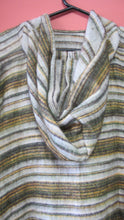 Load image into Gallery viewer, Striped soft poncho with hood