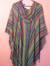 Load image into Gallery viewer, Striped Poncho with Hood