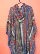 Load image into Gallery viewer, Striped Poncho with Hood