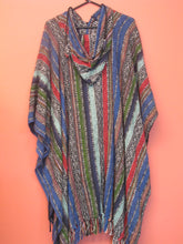 Load image into Gallery viewer, Striped Poncho with Hood