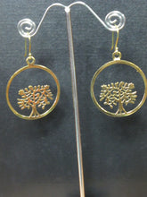 Load image into Gallery viewer, Tree Of Life Brass Earrings