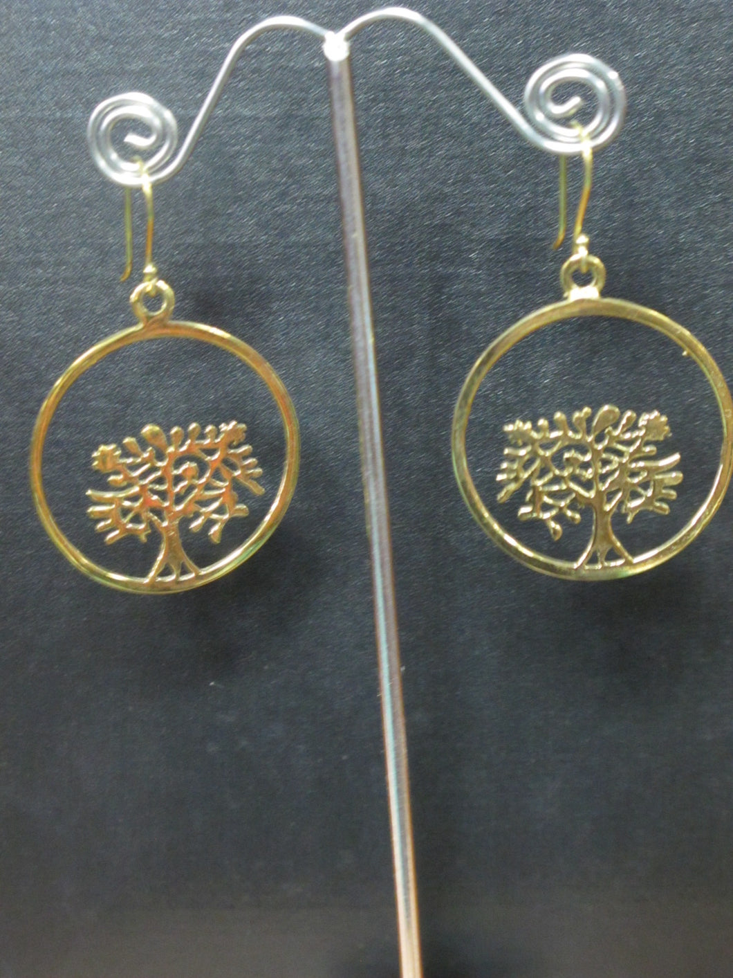 Tree Of Life Brass Earrings