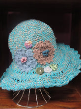 Load image into Gallery viewer, Hemp And Cotton Crochet Flower Hat