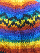 Load image into Gallery viewer, Wool Handknit Rainbow Earflap Beanie