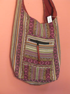 Cotton Stripe Shoulder Bag