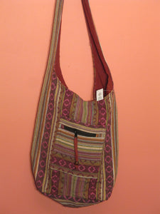 Cotton Stripe Shoulder Bag