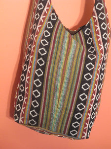 Cotton Stripe Shoulder Bag