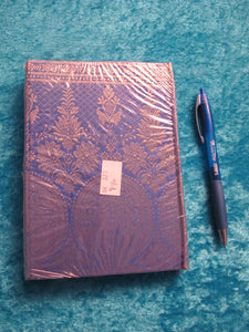 Purple Brocade Fabric Covered Journal