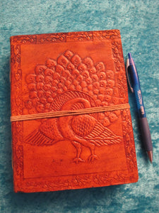 Leatherbound Peacock Journal