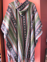 Load image into Gallery viewer, Striped Poncho with Hood