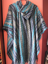 Load image into Gallery viewer, Striped Poncho with Hood