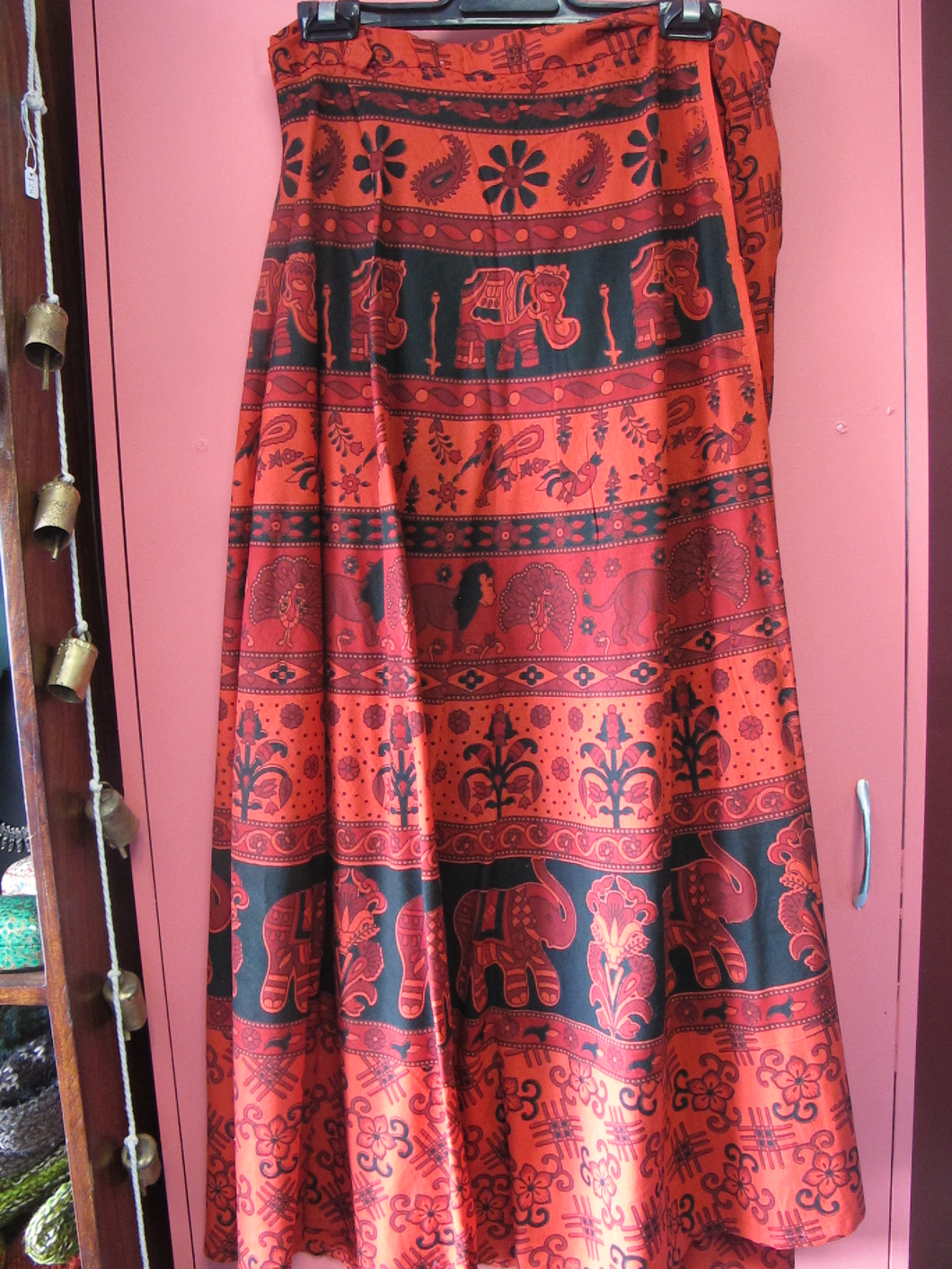 Cotton Handprinted Wrap Skirt