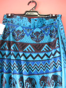 Cotton Handprinted Wrap Skirt